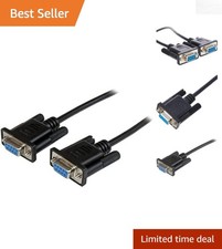 1 Meter DB9 RS232 Serial Null Modem Cable F/F - Durable Data Transfer Solution