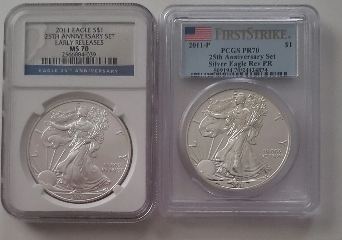American Eagle MS 70 Graded 2011 Silver Bullion Coins | Updated