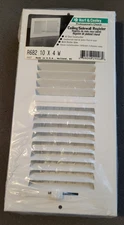 HART & COOLEY Ceiling Sidewall Registers 10x4 White with Shutter  USA MADE STEEL