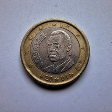 1 Euro Münze ° 2001  ° ESPANA ° König Ju...