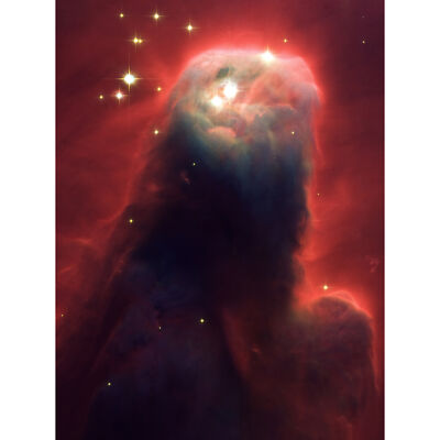 Hubble Weltraumteleskop Kegelnebel NGC 2264 rot blau Säule Leinwand Poster Kunst