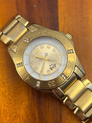Vintage Juicy Couture Gold Crest Watch with Black Strap and Crystal Bezel Juicy couture vintage watch - Gem main image 4