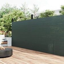 PVC Garden Screening Roll Bamboo Slat Fence Privacy Panel Reinforced Fencing UK