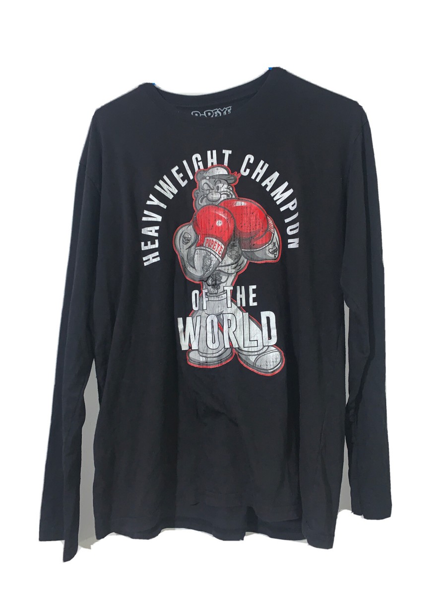 Popeye Heavyweight Champion Of The World shirt Black Size L
