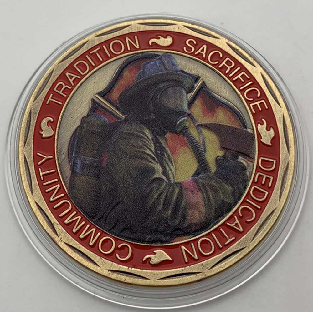 Token Fireman Bronze Firefighter Prayer Tokens 5pc Saint Florian Firefighter ...