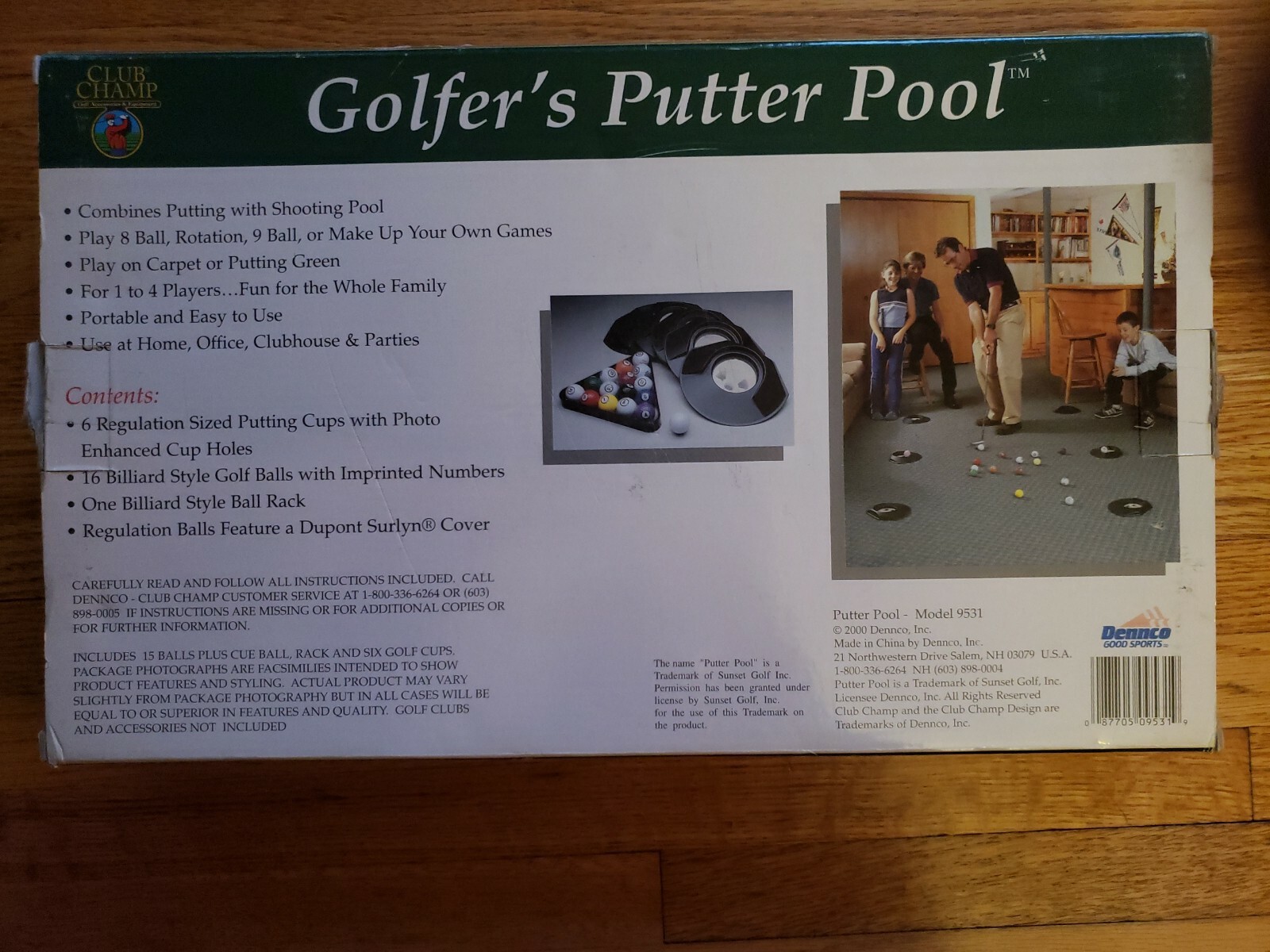  GOLFER'S PUTTER POOL Billiards Game Set -  in excellent condition complete 
