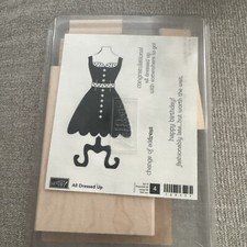 Stampin Up All Dressed Up Stamp Set NEW Dress Form Happy Birthday Congratulation