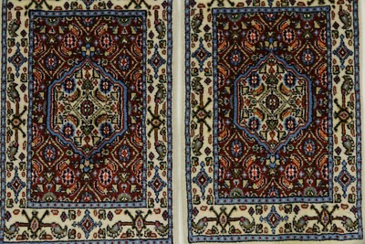 2 x Handgeknüpfter Orientteppich Moud Auto Fußmatten 60 X 40 CM  Neu Top