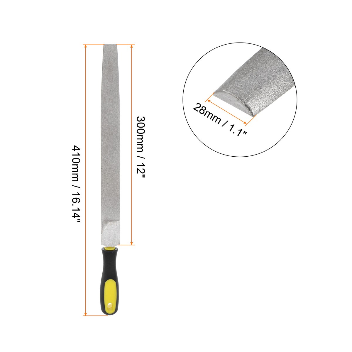 12 Inch Round File Uxcell 12 Inch Diamond Round File - Diamond Coated ...