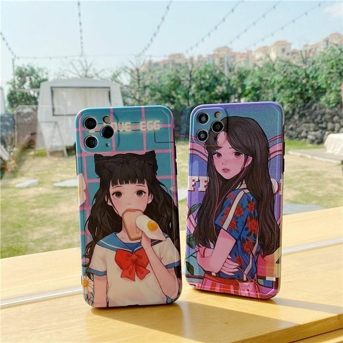 Kawaii Japanese Anime Girls Phone Case Cartoon Cover For Iphone 11 Pro Max Xr 7 Ebay