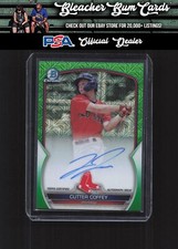 2023 Bowman Chrome BCMA-CCY Cutter Coffey Mega Mojo Green Auto #/99