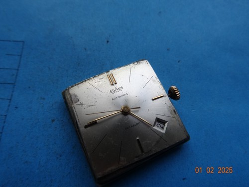OLD RETRO SWISS Watch ATLANTA GENEVE AUTOMATIC MECHANISM MOVEMENT - Picture 4 of 12