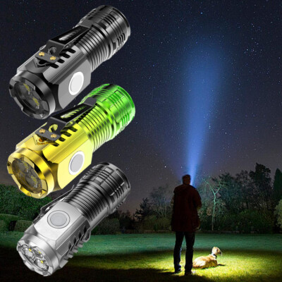 Three-Eyed Monster Mini Flash Super Power Flashlight USB Rechargeable Waterproof