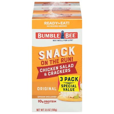 Bumble Bee Snack on the Run Chicken Salad with Crackers kit, Ready to Eat