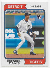 2023 Topps Heritage - #67 Brendon Davis (RC) - Detroit Tigers - NM/M