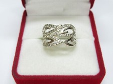 Women's 925 sterling silver ring, cubic zirconia, 1,98 gr, size 6,5.