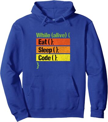 Eat Sleep Repeat Programming Coding Developer Unisex Hooded Sweatshirt