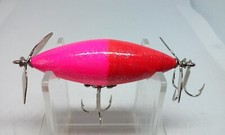 Vintage Tackle Industries Skip Jack Style Pink/Red 2 1/4" Topwater Fishing Lure
