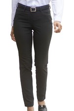 Edwards 8583 Woman's Black Flex Chino Pants Size: 12 Unhemmed Length