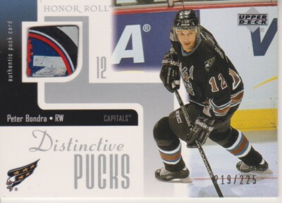 2001-02 Upper Deck Honor Roll Pucks Peter Bondra #219/225 - Washington Capitals