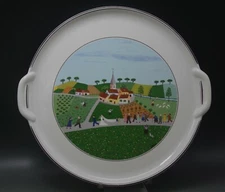VILLEROY & BOCH DESIGN NAIF WEDDING LARGE TRAY HANDLED PLATTER 12.5/8" LAPLAU