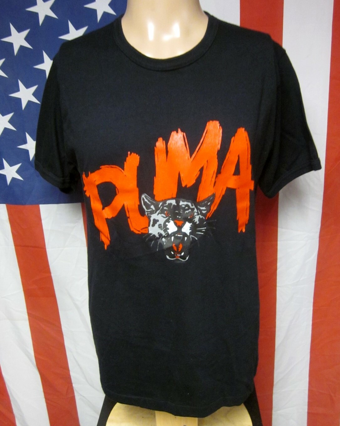 PUMA classic women’s tee XL vtg 1980s jungle Germany fierce panther T shirt
