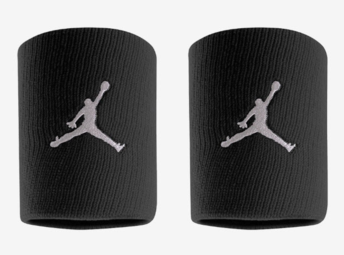 NIKE エアジョーダン 32バンド Nike Unisex Jordan Jump-man Wrist Band Running Black 2PCS