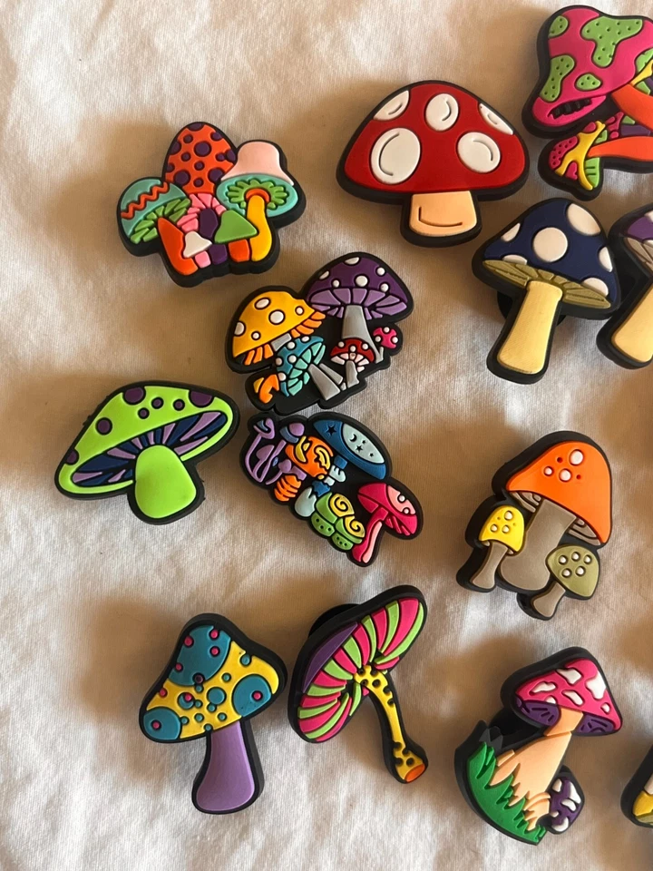 15 шт. Trippy Психоделические Грибные Подвески для Крокодила/Jibbitz - Изображение 3 из 4