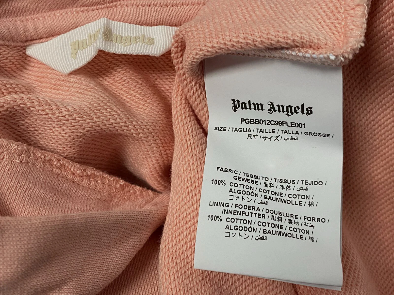 Felpa con cappuccio Palm Angels rosa classica over logo per bambini e ragazze taglia 6