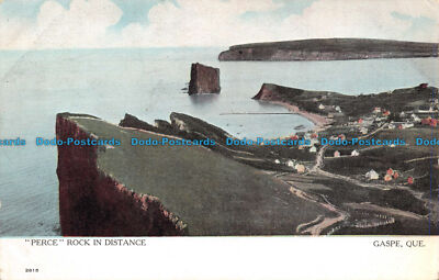 R140412 Perce Rock in Distanz. Gaspe. Que. 2815. Warwick Bros und Rutter