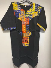 African clothing for men-Dashiki S-7X  black