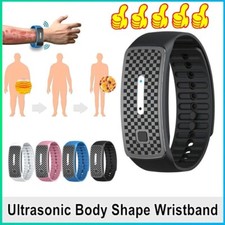 Ultrasonic Body Shape Wristband Magnetic Lymph Detox Bracelet Drainage BLACK 1PC