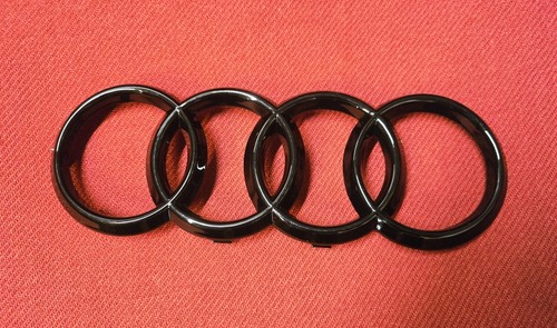 FRONT LOGO AUDI GLOSSY BLACK 249mm, A3 8Y, A4 B9, A5, EMBLEM EMBLEM RINGS - Picture 2 of 5