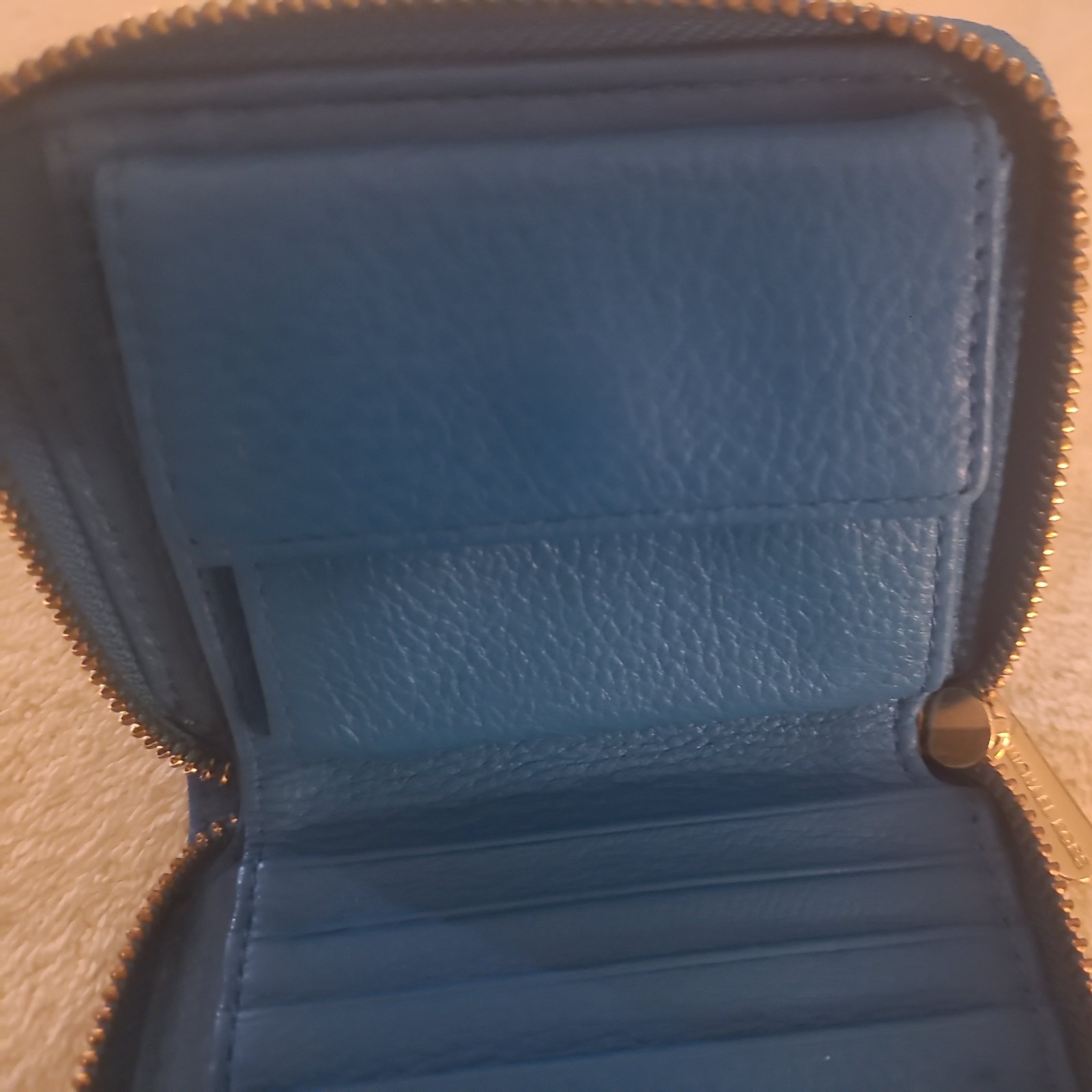 michael Kors teal/gold accent wallet with zipper closure New without tags thumbnail 4