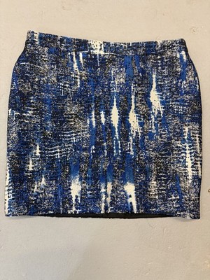 Stella McCartney Blue Jacquard Skirt Size 46 NWT $680