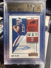 2018 Panini Contenders Josh Allen Rookie Ticket Auto #105 BGS Jersey Seri# 17/24