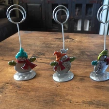 St. Nicholas Square Set of 3 Snowman PhotoPlace Card Holders KOHLS