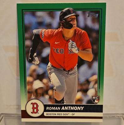 Topps 2026 Roman Anthony Boston Red Sox Topps Flagship #16 Green 19/99 RC