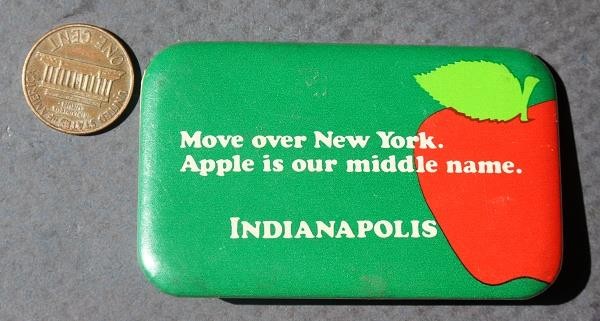 1981 Indianapolis Indiana Move Over New York Apple is our Middle Name CVB Pin -