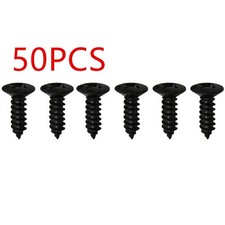 50Pcs Black Electric Guitar Bass Pickguard Screws For Fender Strat/Tele H