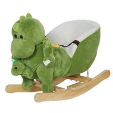 Soft Dinosaur Rocker Chair for Kids, Ride-On with Seat Belt, Music  Plush Hand