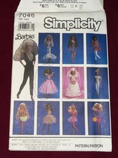 Vintage Simplicity 7046 Sewing Pattern Fashion Barbie Doll Uncut