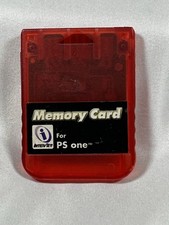 Sony Playstation 1 Memory Card Transparent Red InterAct 1MB