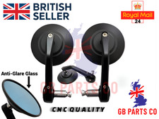 CNC Aluminium bar end mirrors Pair Yamaha XJR1300, XJ6, MT-01, MT01 – Anti Glare