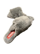 Sorrel Women's Slip-On Faux Fur Slippers Size 6 Gray New In Box