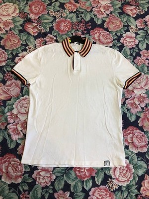 Versace Collection Logo Men's White Polo T-Shirt Size L