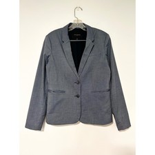 Banana Republic Womens Blue Textured Two Button Tailored Blazer Size 8 144744-00