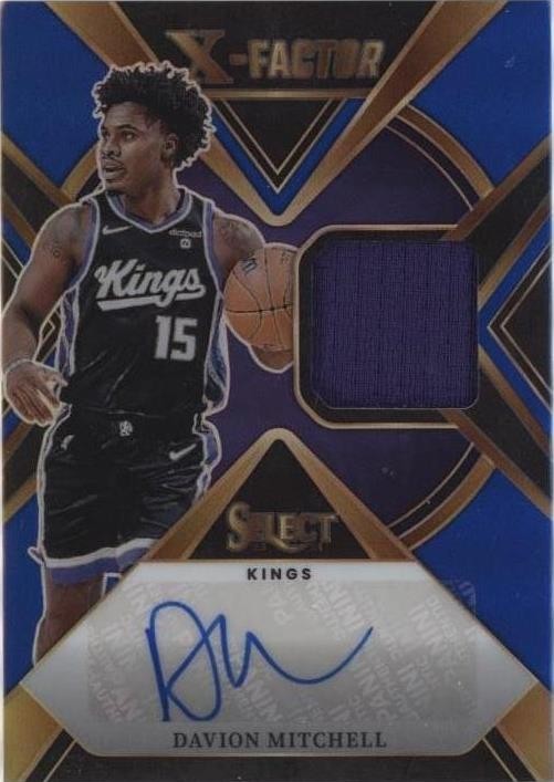 2023-24 Panini Select - X Factor Memorabilia Signatures Davion Mitchell ...