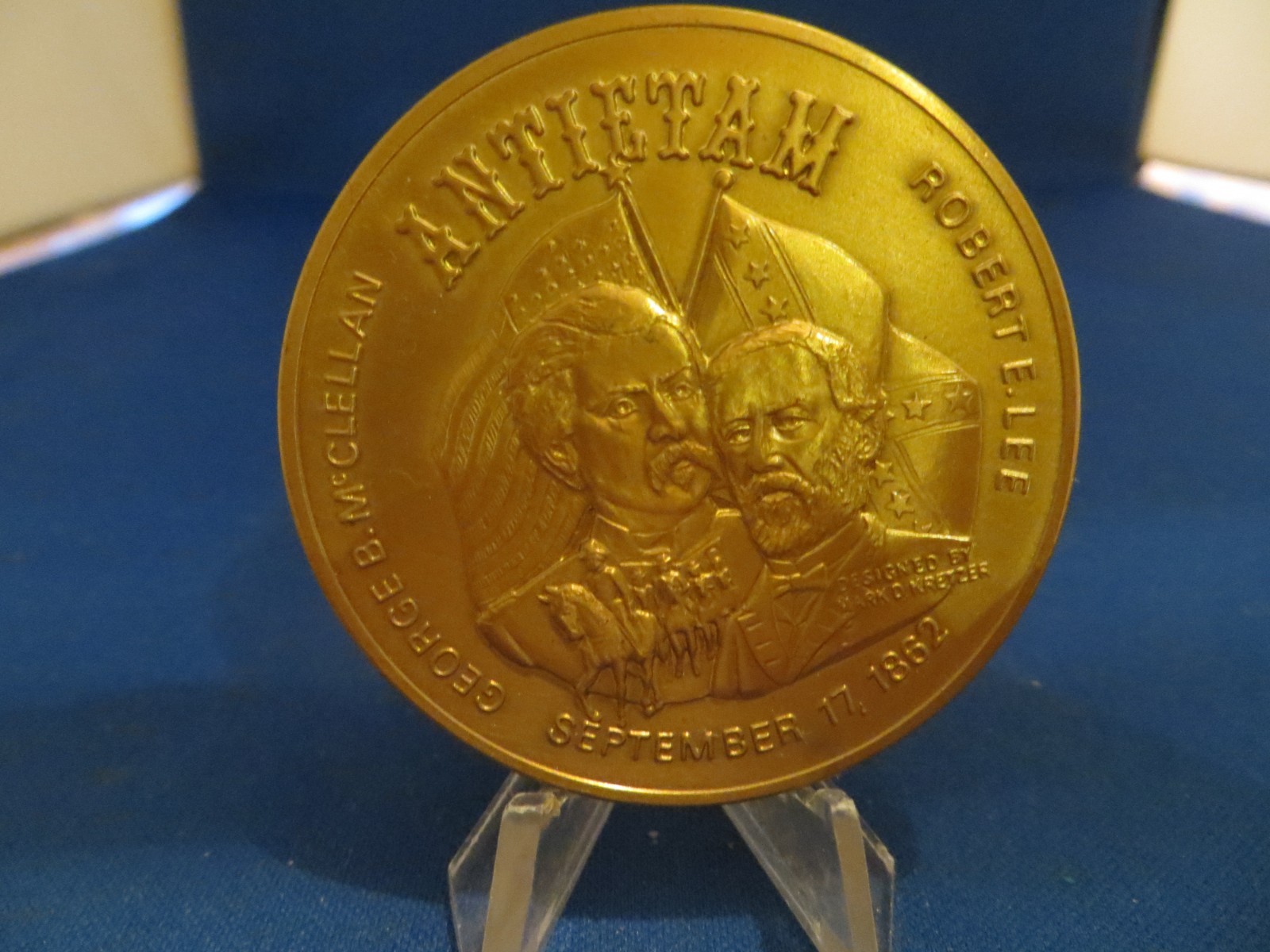 Antietam National Cemetery & Antietam Civil War Battle Of 1862 Bronze Medallion