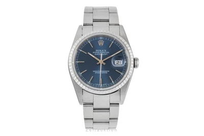 Montre pour homme Rolex Datejust 36 Blue Dial Oyster acier automatique réf. 1... - Photo 1/4